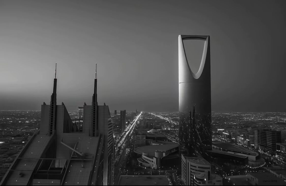 Riyadh skyline at dusk